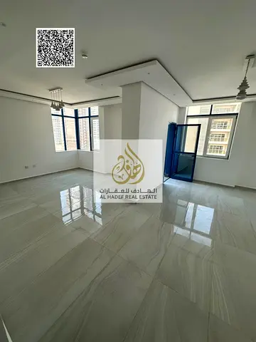 Two-bedroom apartment with a living room, available for annual rent; very spacious with super-deluxe finishing.