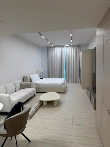 Furniture’s 590 Sqft studio, Balcony & Garden | Pool, Gym | kids play| NR Global village & IMG, E311