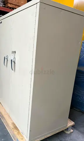 Metal Storage Cabinet/Safe with Double Doors — Sturdy Cupboard.