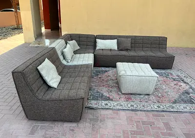 Al Huzaifa modular sofa with footstool