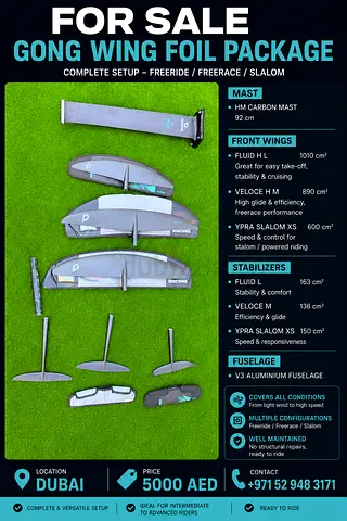 Wingfoil Gong Foil set freeride freerace