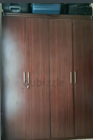Wooden Wardrobe 4 door with hanging and shelves