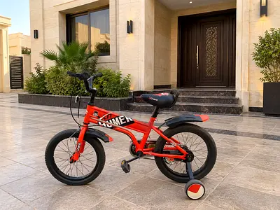 Kids Red 16-inch Training Wheel Bicycle - Good Condition