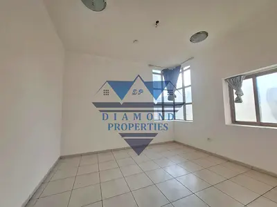 NO SECURITY DEPOSIT BUILDING..PROPER SPACIOUS 1BHK CANTRAL AC WITH TWO BALKONY GOOD LOCATION IN ABU SHAGARA JUST IN 28K PURE FAMILY BUILDING