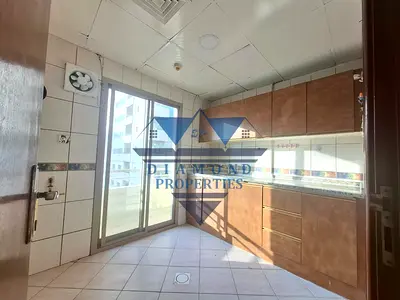 NO SECURITY DEPOSIT BUILDING..PROPER SPACIOUS 1BHK CANTRAL AC WITH TWO BALKONY GOOD LOCATION IN ABU SHAGARA JUST IN 28K PURE FAMILY BUILDING