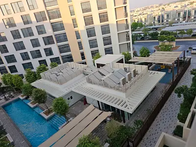 SPACIOUS 2BR APARTMENT | 2 BATHS | 14000 SQFT | POOL VIEW | CLOSED KITCHEN | BALCONY | SEPARATE LAUNDRY & STORAGE | UPTOWN AL ZAHIA | AED 90K