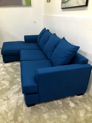 L shape sofa 3 seater Blue