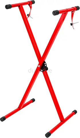 Red Adjustable X-Style Keyboard & Digital Piano Stand