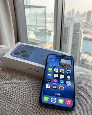 iPhone 17 Pro Max in Blue with Original Box and Cable
