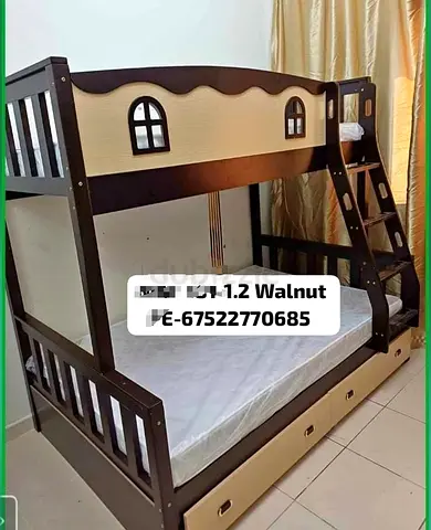 Stylish solid wood Don double up single bed available