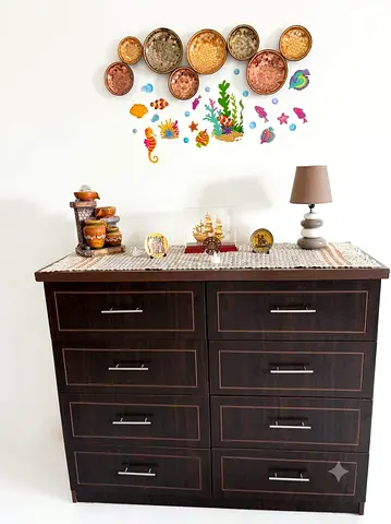 Dark Wood 8-Drawer Dresser / Chest - Good Condition