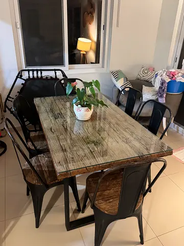 Marina Home Railway Wood Dining Set