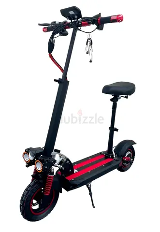 Thunder - Dual‑motor Electric Scooter with Seat — Off‑road Tires, LED Lights