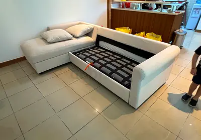 Ikea gronlid L shape sofa bed with mattress