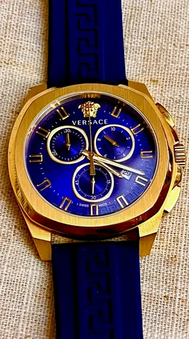 Authentic Versace Swiss chronograph men watch omega rado tissot longines italy