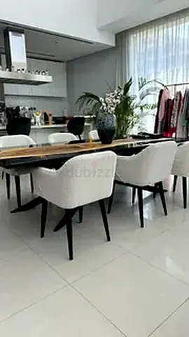 Set of 6 Bouclé Dining Chairs - Excellent Condition