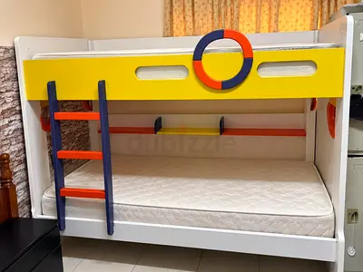 Kids Double Decker (Bunk) Bed for Sale  Well-maintained kids' double decker bed available for sale.