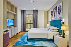Premium One bedroom, fully furnished spacious apartment with balcony and city view.
