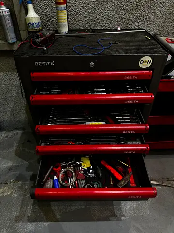🔥 للبيع: خزانة وعربة أدوات صيانة متكاملة ماركة BESITA الأصلية 🔥(Professional BESITA Tool Cabinet