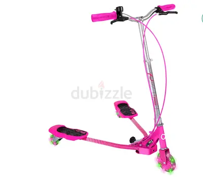 V-FLEX Foldable Kick Scooter | White & Pink | Adjustable Height