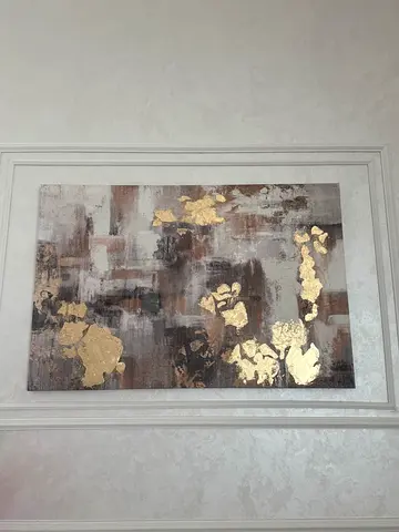 Abstract Wall 120*80 Art Canvas with Gold Leaf Accents