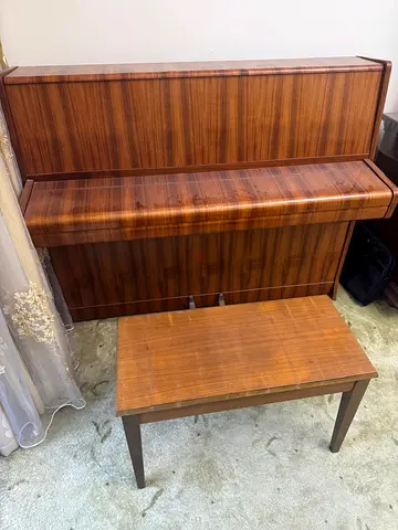 Upright Acoustic Piano with Bench - Vintage wood finish