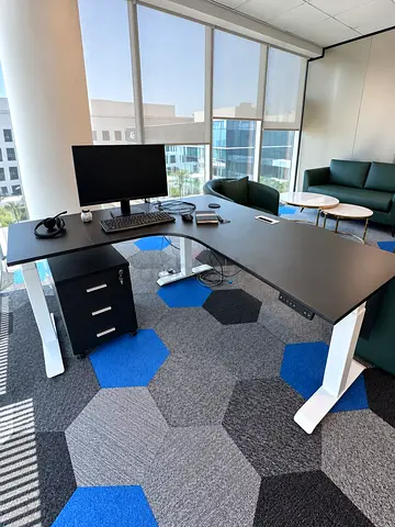 Manager Desk Adjustable L-shaped- Modern Executive Office Desk