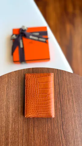 *HÈRMES* MC² Euclide Card Holder  (Crocodile leather ) 🐊  ** *HAND MADE*