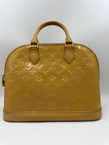 LV Alma PM top handle yellow patent