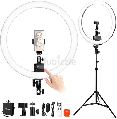 Neewer Advanced 18-inch LED Ring Light Support Manual Touch Control with LCD Screen, 2.4G Remote and