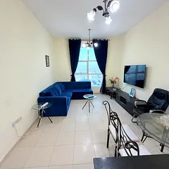 Luxury 1BHK furnished apartment in Ajman | Real photos | Neat & clean furniture | Bills & internet i