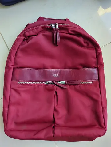 Knomo London Beauchamp Slim Laptop Backpack – Burgundy / Berry