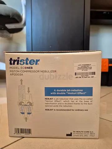 Trister Econeb Piston Compressor Nebulizer AP12003A - 2‑12 ml Capacity,