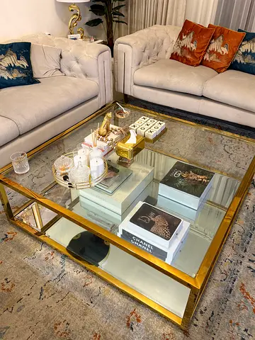 Coffee table with matching side tables