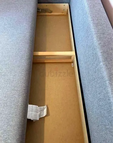 Grey Sofa Bed with Under-Seat Storage