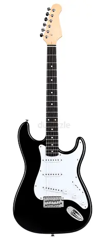 Black SSS Electric Guitar – Classic Style 6-String
