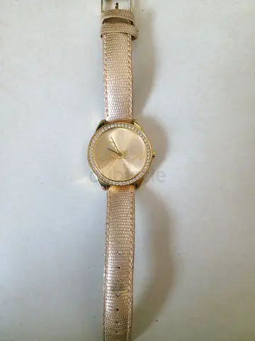 Guess Gold Tone Women's Watch with Crystal Bezel