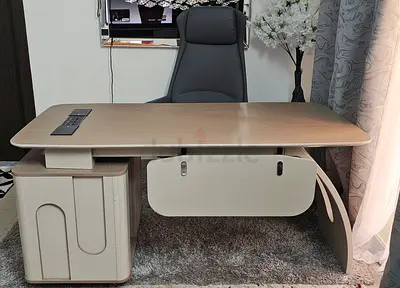 High end desk with chair