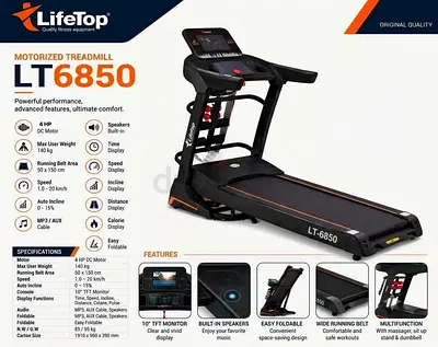 MOTORIZED TREADMILL 4HP WITH T.V