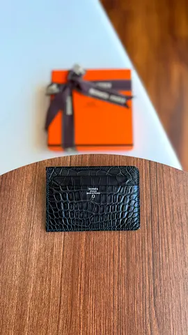 *HERMES* Card Holder  Real Crocodile Leather🐊  HAND MADE