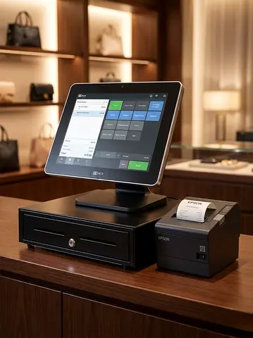 Complete POS Terminal with Touchscreen, Cash Drawer & Receipt Printer