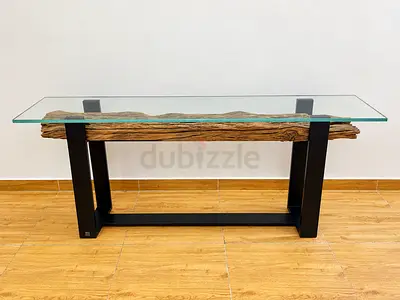 Marina Home Railway Wood Console Table