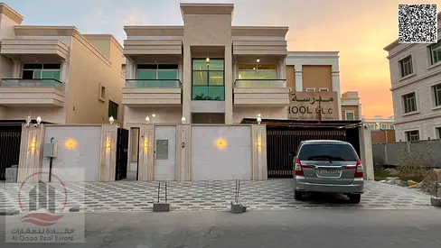 For sale, a villa in Ajman Al Tallah , 6 master rooms, a Majles room, a hall, maid room, freehold for all nationalities,includes electricity A/C,water