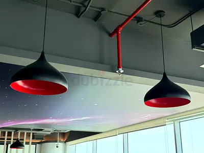 Black & Red Pendant Lamps (Ceiling Lights)