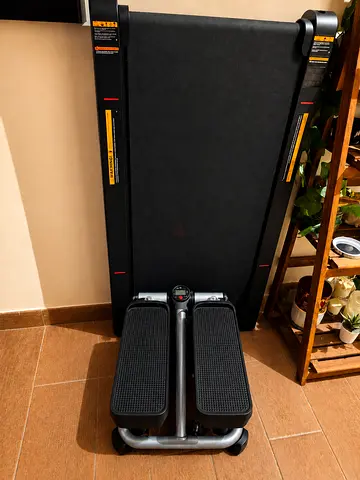 Treadmill with Stepper and Dumbbell Set — Good Condition