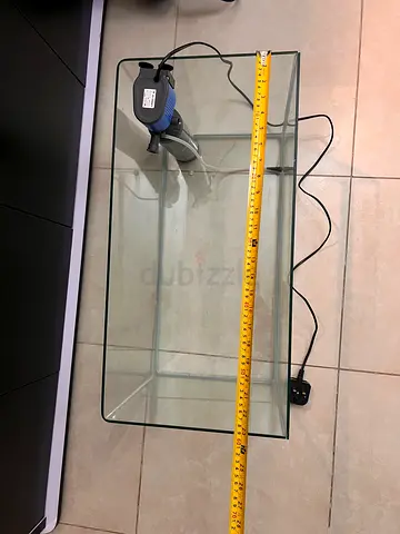 Glass aquarium tank with pump/filter - 60x30x35cm