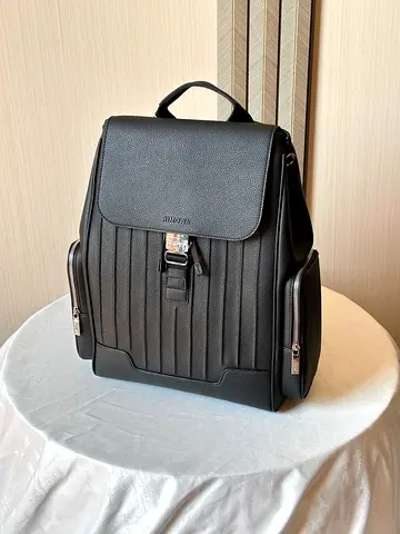 Rimowa Black Structured Leather Backpack
