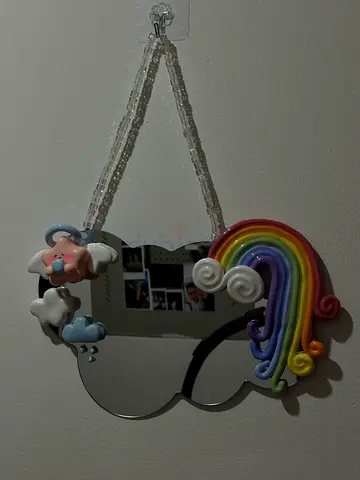 Small Rainbow Cloud Decorative Wall Mirror
