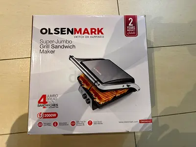 Olsenmark Super-Jumbo Grill Sandwich Maker 2000W