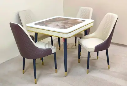 Brand-new Top marble dinning Table with 4 Chairs For sale